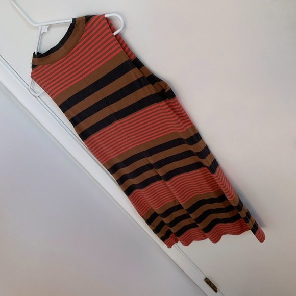 Patagonia Rare Unique "Vintage" (2012ish?) CowlNeck Striped Sleeveless Sundress - Picture 9 of 9